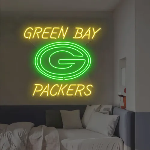 Green Bay Packers Neon Sign - Custom Stickers Now