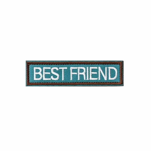 Blue and Brown Best Friend Patch - Custom Stickers Now