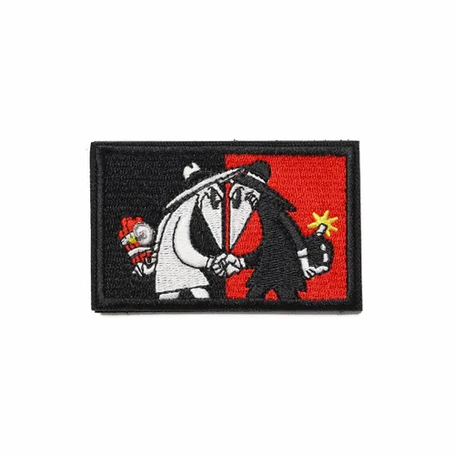 Black and Red White Hat vs Black Hat Patch - Custom Stickers Now