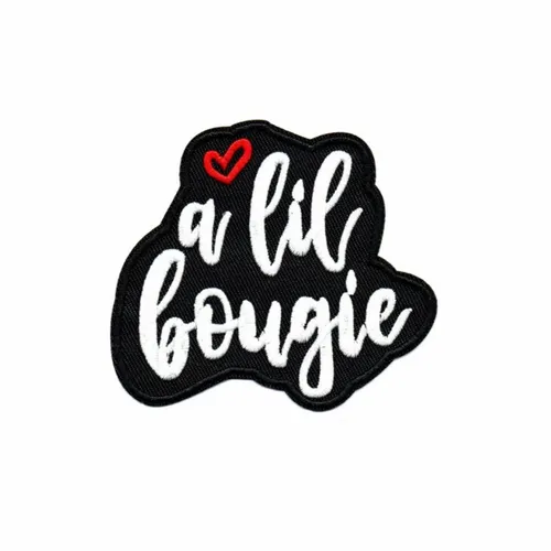 Black and White A lil Bougie Patch - Custom Stickers Now