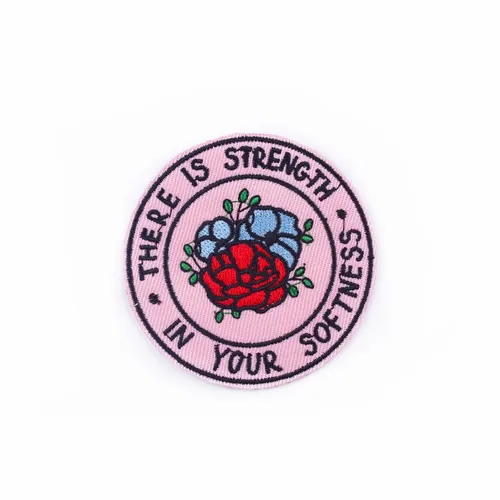 Pink Strength in Softness Patch - Custom Stickers Now