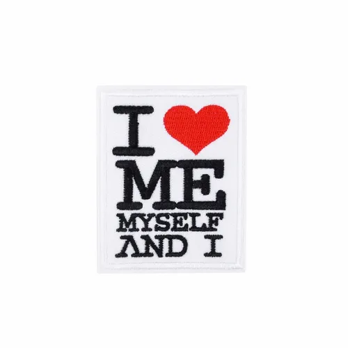 Black and White Me Myself and I Patch - Custom Stickers Now