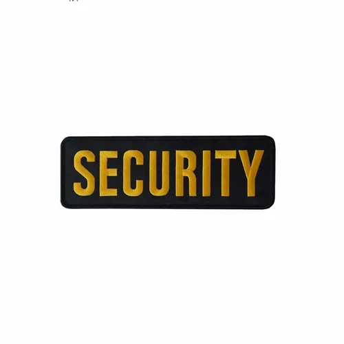 Black and Yellow Security Patch - Custom Stickers Now