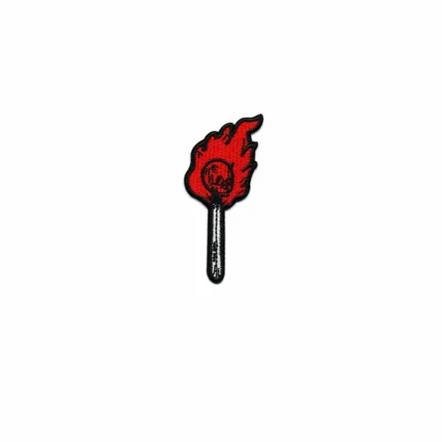 Red and White Lit Skull Match - Custom Stickers Now