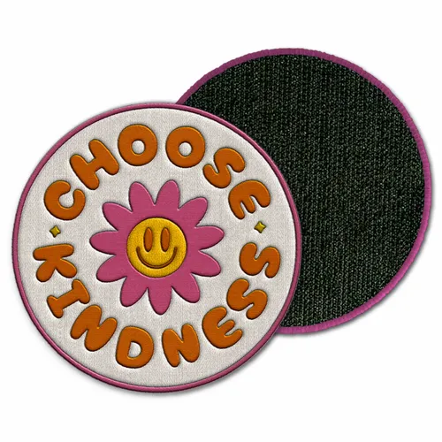 Round Choose Kindness Velcro Patch - Custom Stickers Now