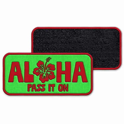 Rectangle Aloha Velcro Patch - Custom Stickers Now