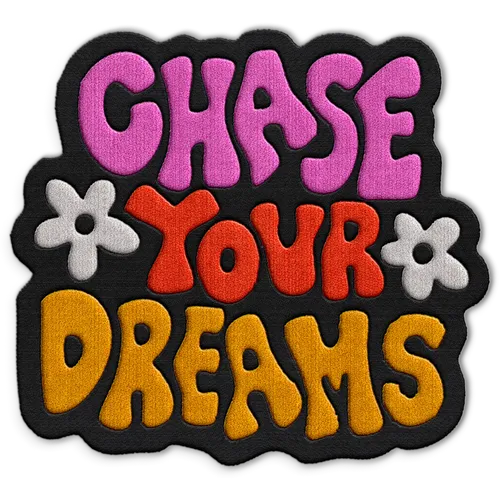 Chase Your Dreams Hat Patch - Custom Stickers Now
