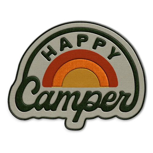 Happy Camper Hat Patch - Custom Stickers Now