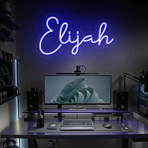 Elijah Neon Sign - Custom Stickers Now