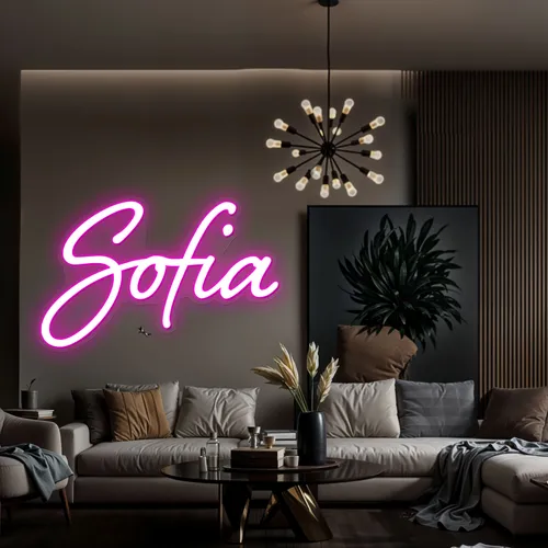 Sofia Name Neon Sign - Custom Stickers Now