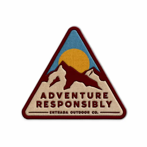 Triangle Adventure Responsibly Iron On Patch - Custom Stickers Now