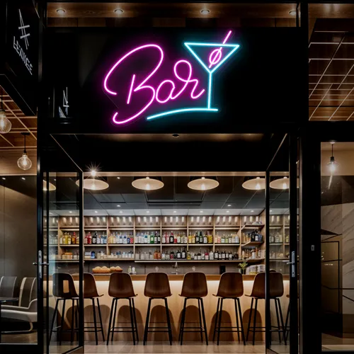 Oh Cocktail Bar Neon Sign - Custom Stickers Now