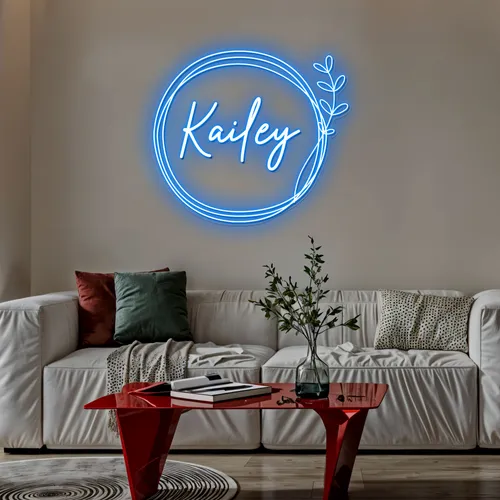 Boho Kailey Name Neon Sign - Custom Stickers Now
