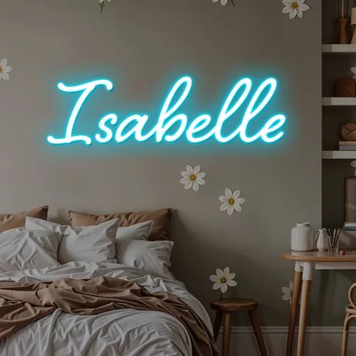 Isabelle Neon Sign - Custom Stickers Now
