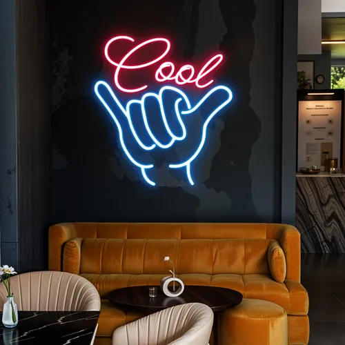 Super Cool Neon Sign - Custom Stickers Now