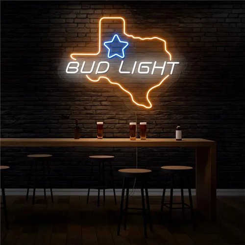 Old West Bud Light Neon Sign - Custom Stickers Now