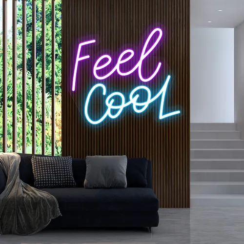 Feel Cool Neon Sign - Custom Stickers Now