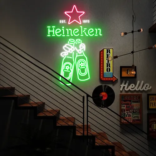 Heineken Neon Signs - Custom Stickers Now