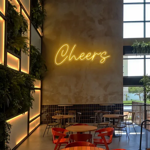 Cheers Neon Signs - Custom Stickers Now