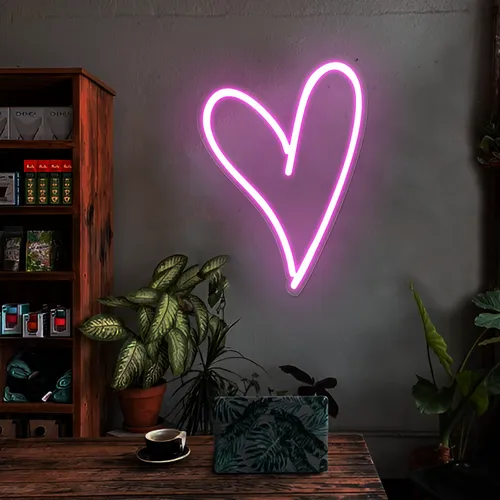 Sweetheart Pink Neon Sign - Custom Stickers Now