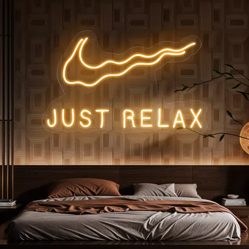 Nike Just Relax Neon Sign - Custom Stickers Now
