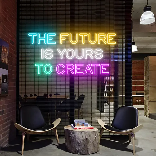 Limitless The Future is Yours to Create Neon Sign - Custom Stickers Now