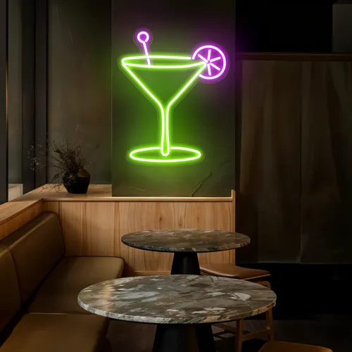 Lush Glass Neon Sign - Custom Stickers Now