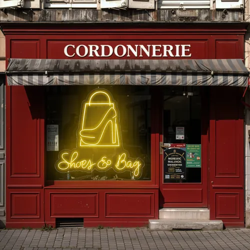 Shoe Bag Window Neon Sign