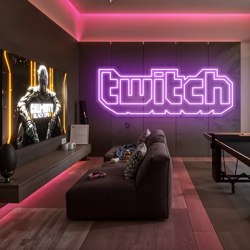 Twitch Streamer Neon Sign - Custom Stickers Now