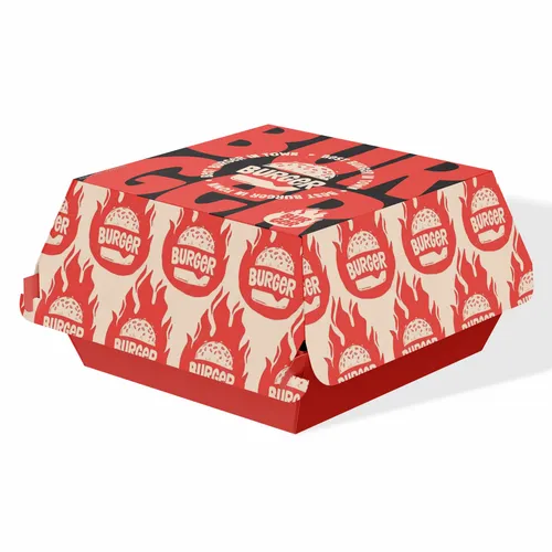 Hamburger Box - Custom Stickers Now
