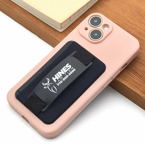 Leather Phone Wallet with Hand Grip - Custom Stickers Now
