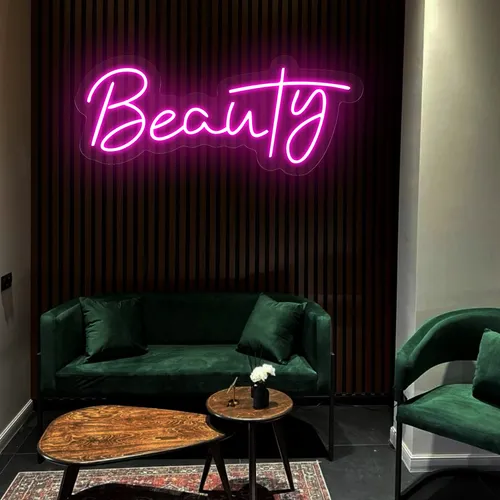 Beauty Neon Sign - Custom Stickers Now