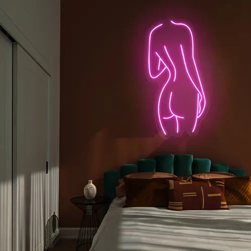 Body Outline Neon Sign - Custom Stickers Now