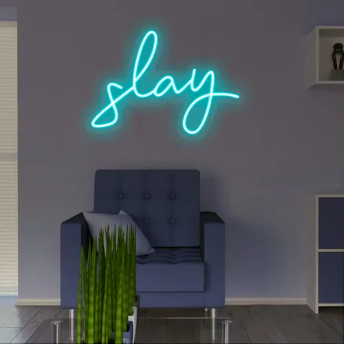 Slay Neon Sign - Custom Stickers Now