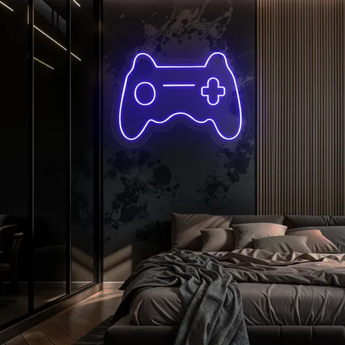 Game Controller Neon Sign - Custom Stickers Now