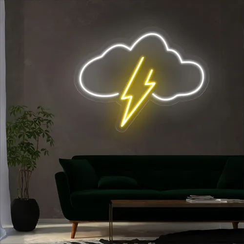 Thundercloud Neon Sign - Custom Stickers Now