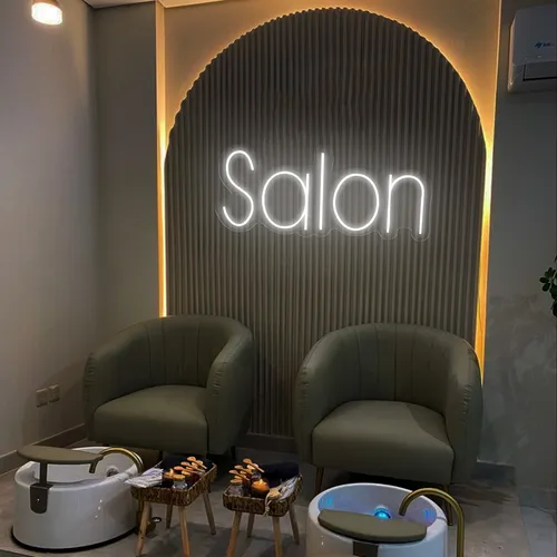 Salon Neon Sign - Custom Stickers Now