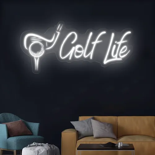 Golf Life Neon Sign - Custom Stickers Now