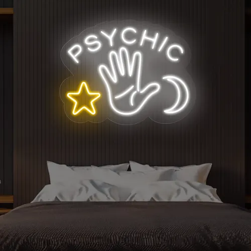Psychic Neon Signs - Custom Stickers Now