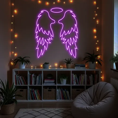 Custom Angel Wings Neon Signs - Custom Stickers Now