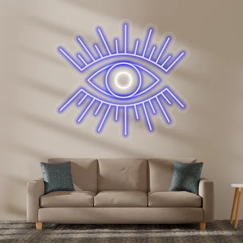 Custom Eye Neon Sign - Custom Stickers Now