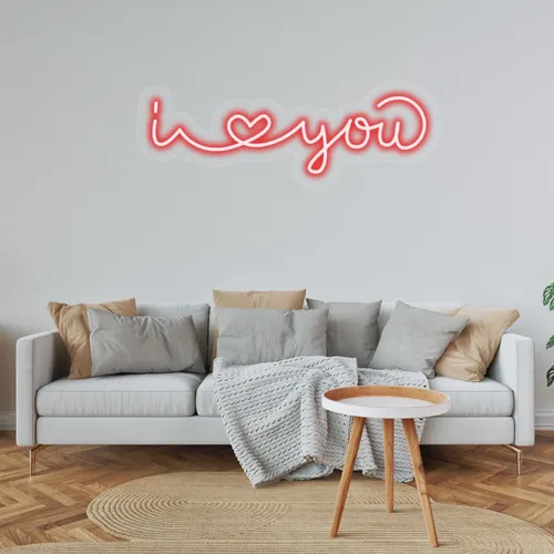 Custom I Love You Neon Sign - Custom Stickers Now
