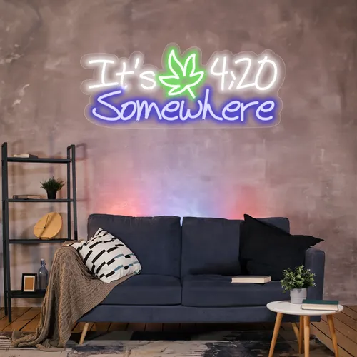Custom 420 Neon Sign - Custom Stickers Now