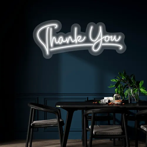 Custom Neon Thank You Sign - Custom Stickers Now