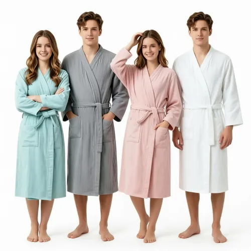4 Layer Gauze Cotton Bathrobes - Custom Stickers Now