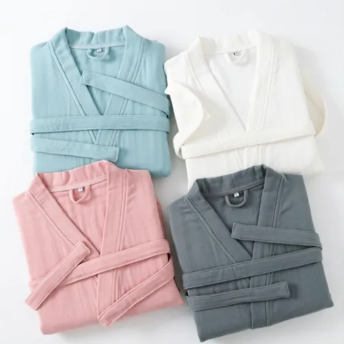 4 Layer Gauze Cotton Bathrobes - Custom Stickers Now