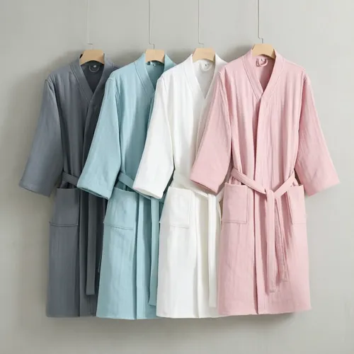 4 Layer Gauze Cotton Bathrobes - Custom Stickers Now