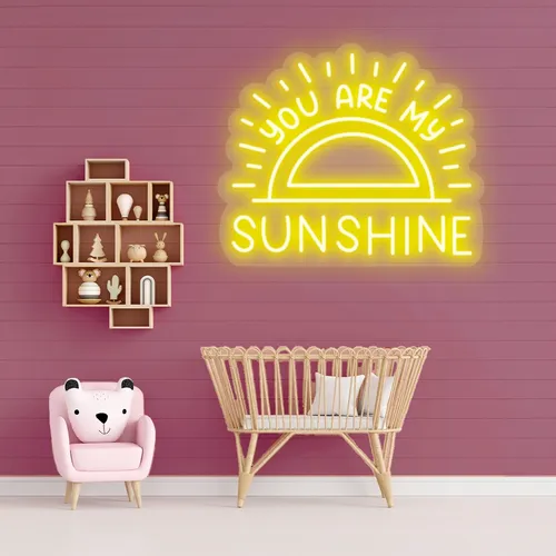 Custom Sun Neon Signs - Custom Stickers Now