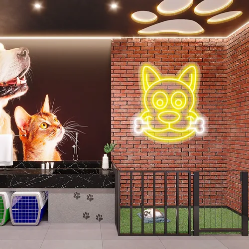 Custom Dog Neon Signs - Custom Stickers Now