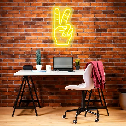 Custom Neon Peace Signs - Custom Stickers Now